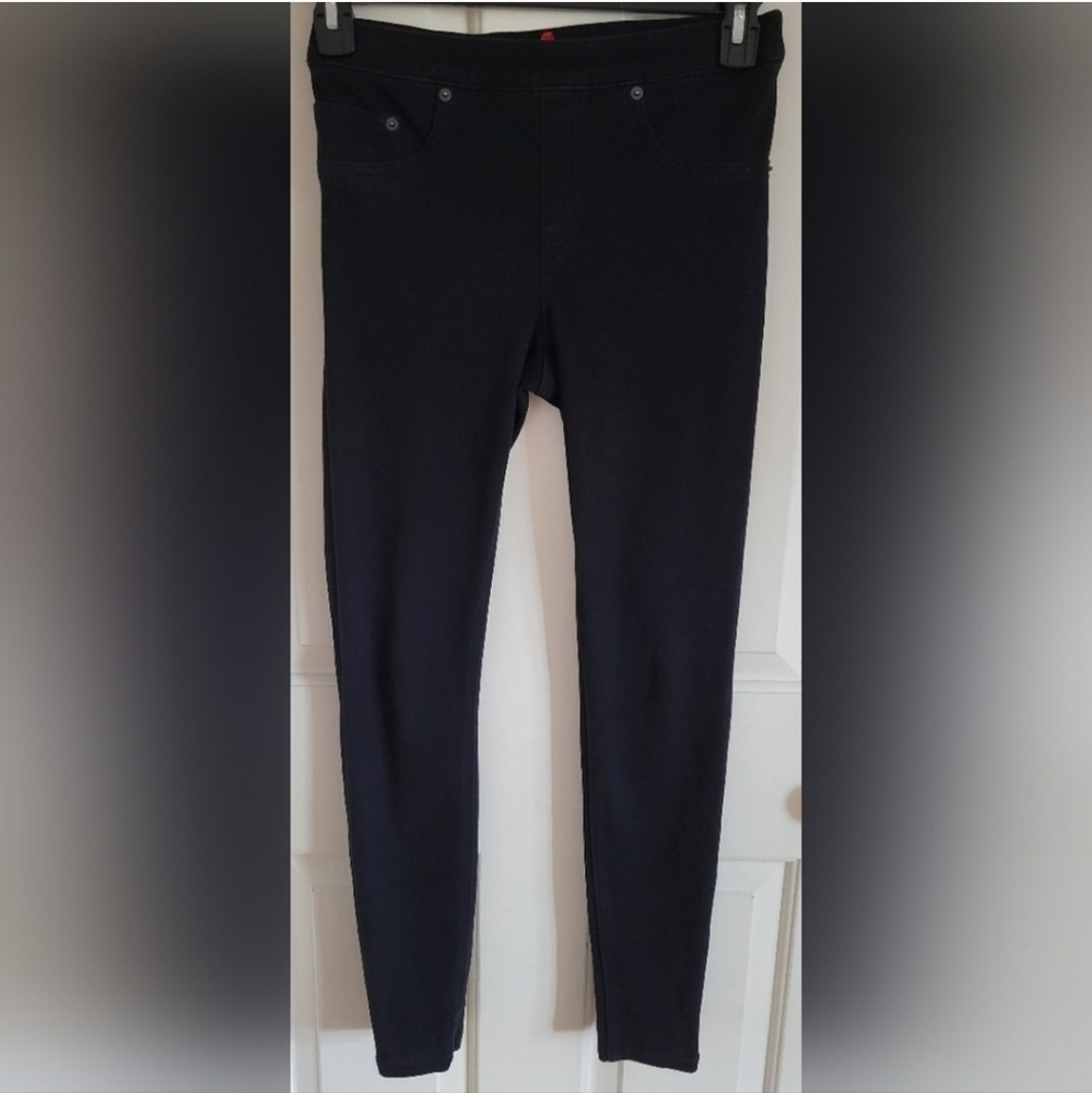Spanx Jean-ish Twill Jegging Legging in Solid Very Black Size Medium